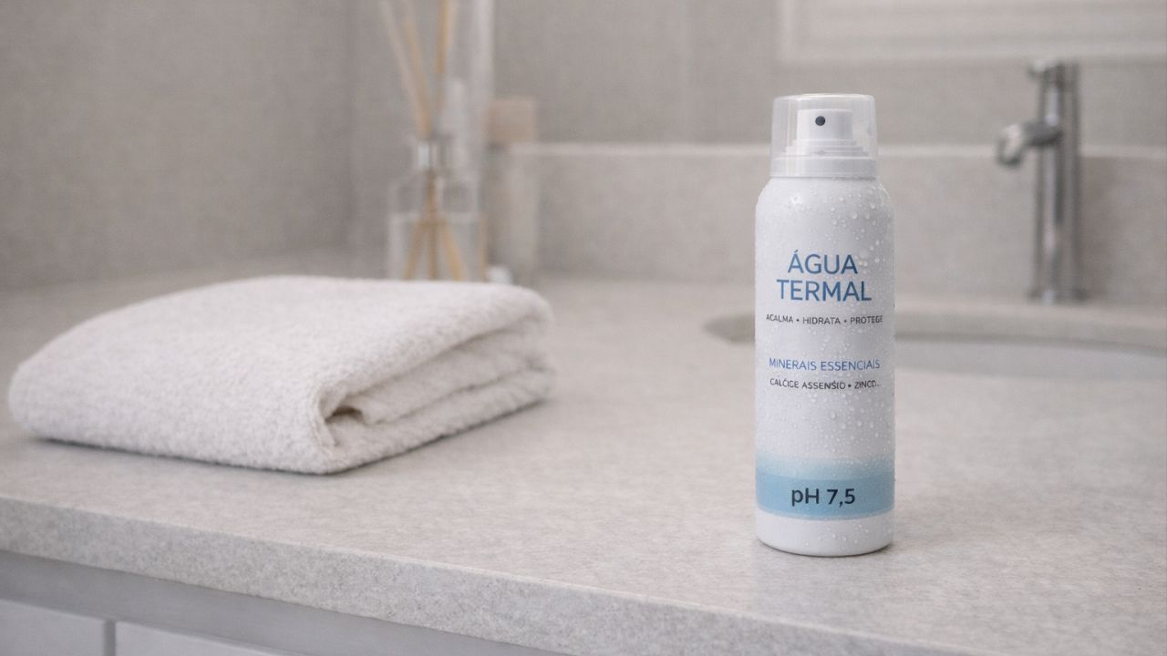 A água termal equilibra o pH e fortalece a proteção natural da pele.