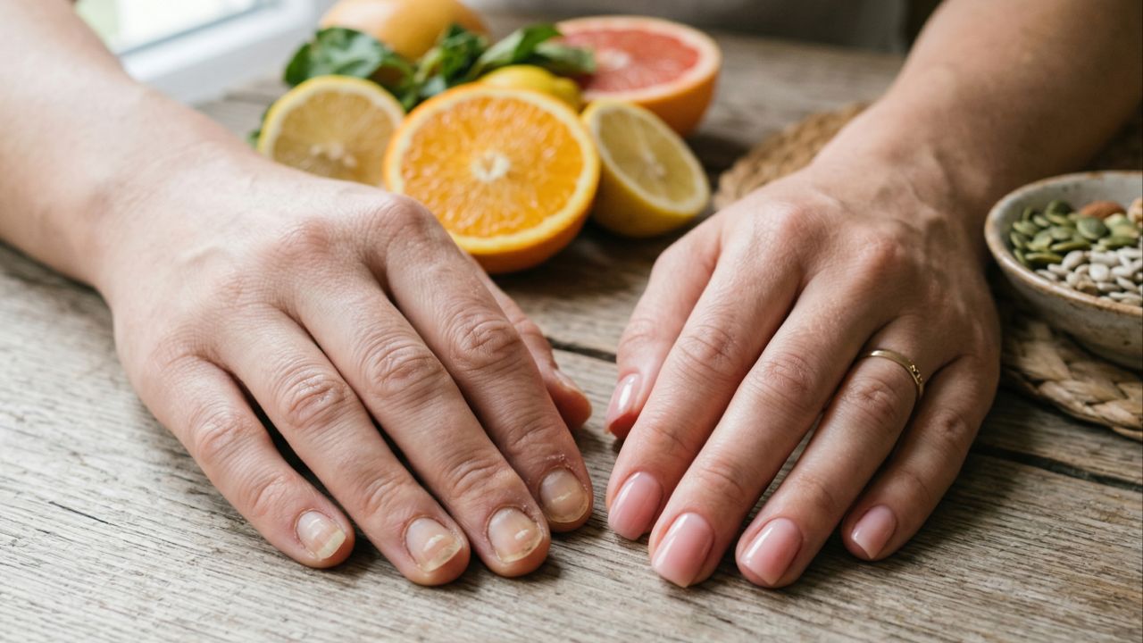 Nutrientes e vitaminas fortalecem as unhas de dentro para fora.