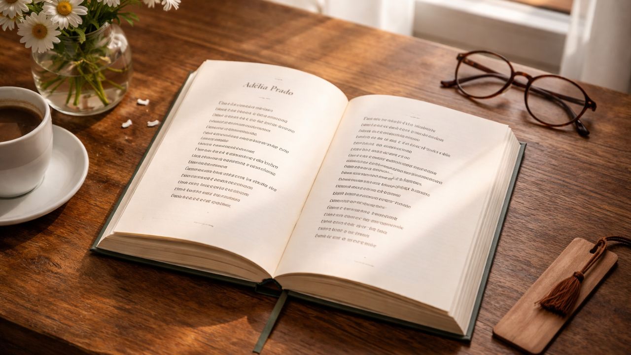 Adélia Prado encontra o sagrado na alegria cotidiana.