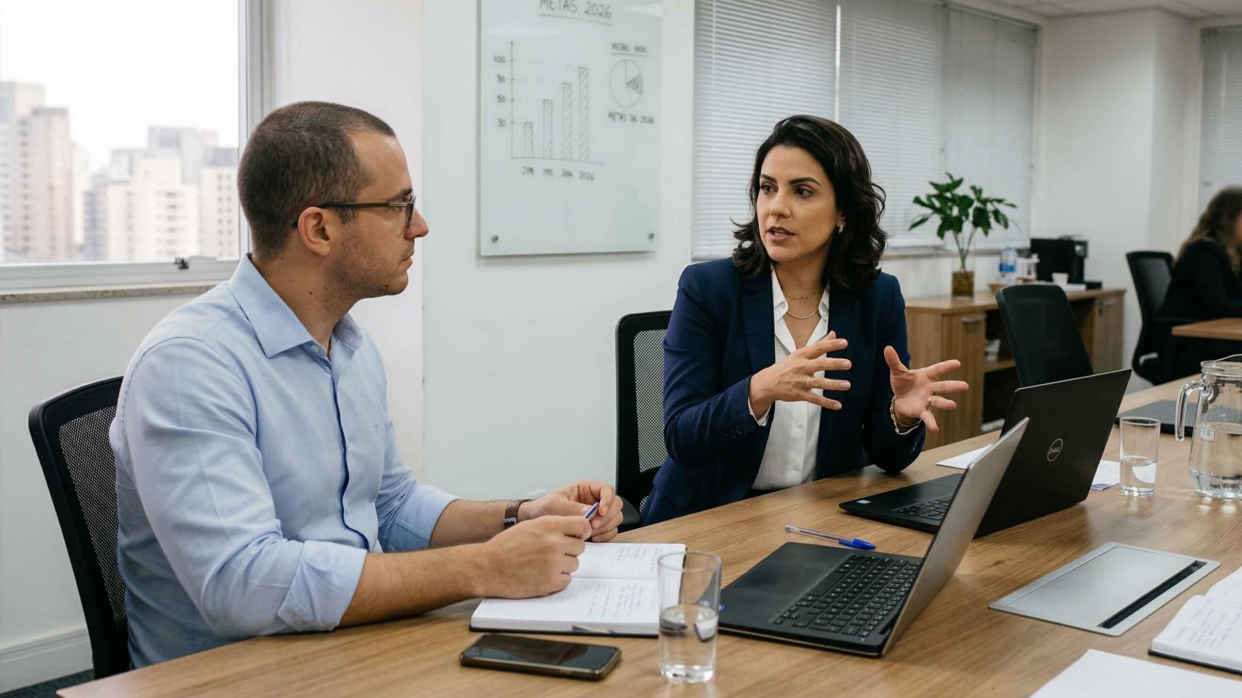 Linguagem corporal coerente constrói confiança e credibilidade.