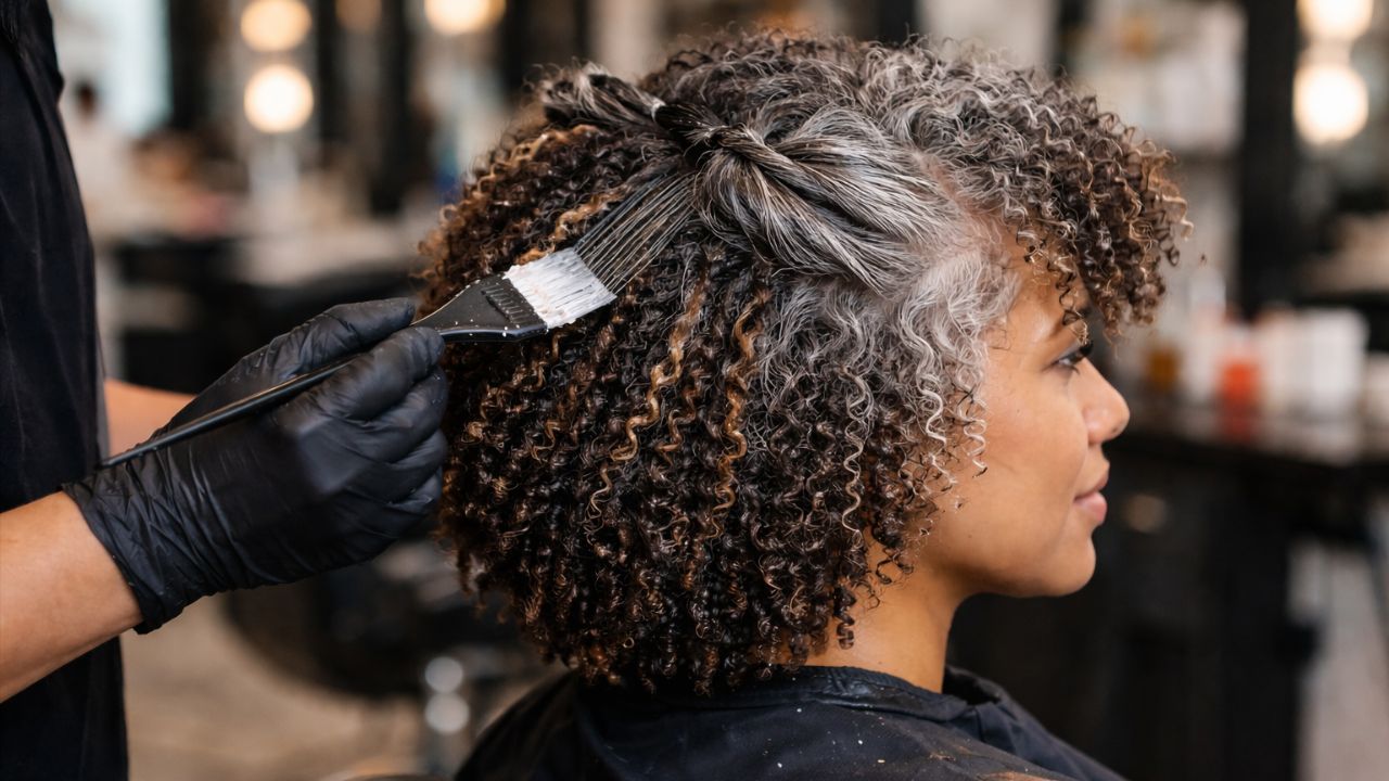 Personalize a técnica de mechas conforme a curvatura para valorizar os cachos e proteger os fios.