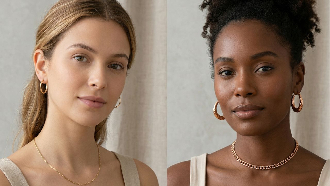 Harmonize o dourado com seu subtom de pele para realçar a luminosidade natural.