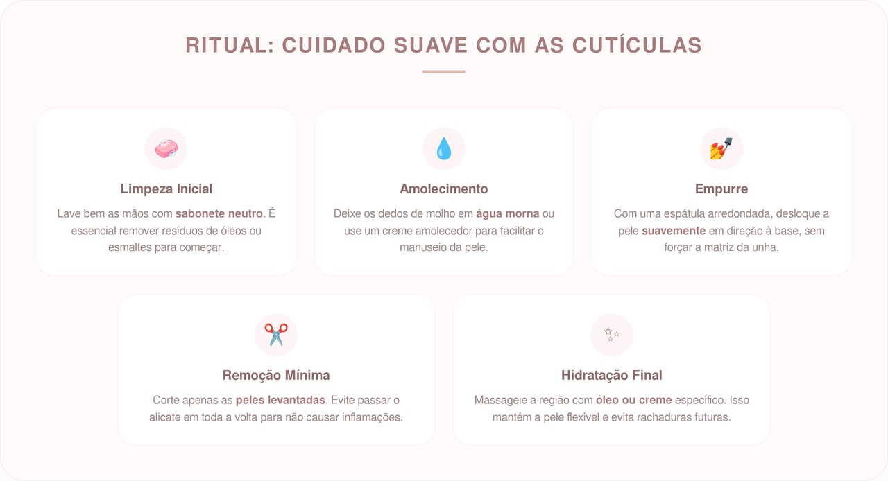 Como cuidar das cutículas em casa sem tirar demais e sem deixar as unhas com aparência maltratada