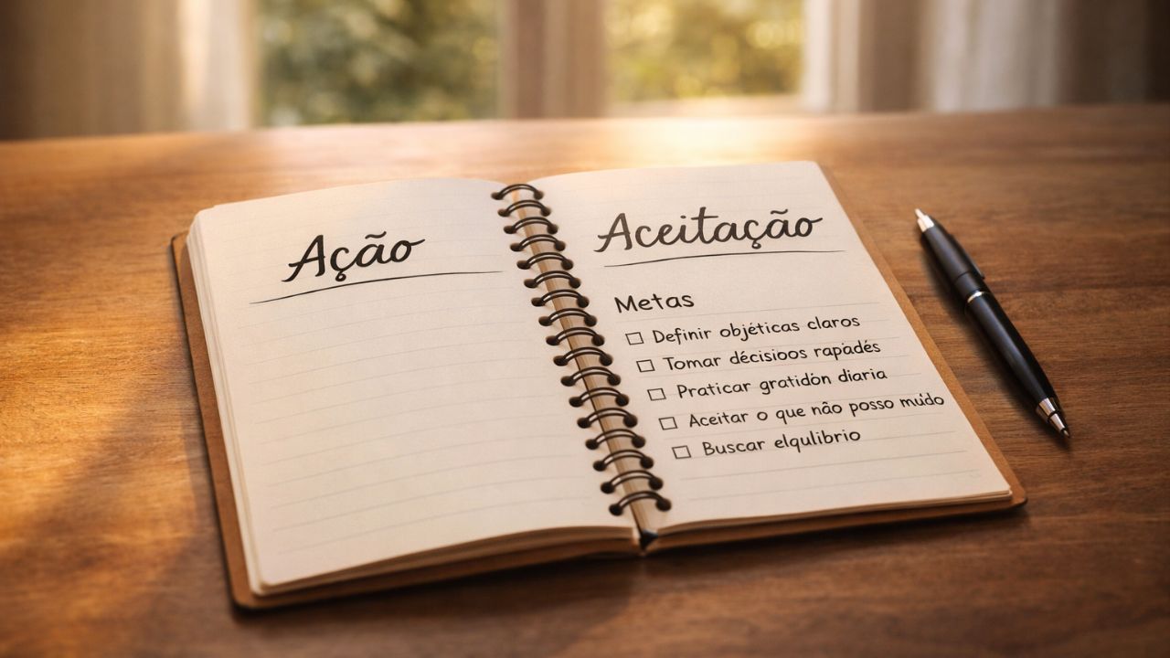 O destino se manifesta no equilíbrio entre a sua ação e a aceitação do fluxo.