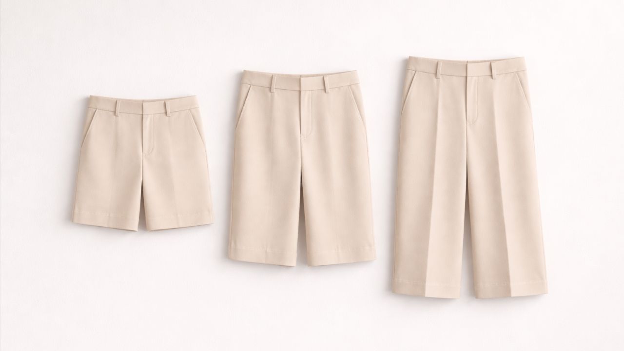 O comprimento ideal da bermuda equilibra a silhueta respeitando o biotipo e o conforto pessoal.