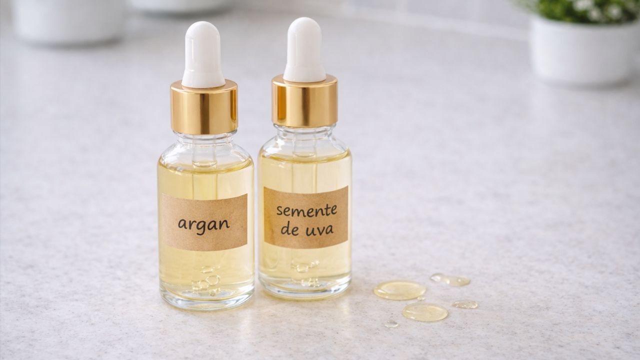 Priorize óleos vegetais puros na umectação e evite parafinas ou silicones.