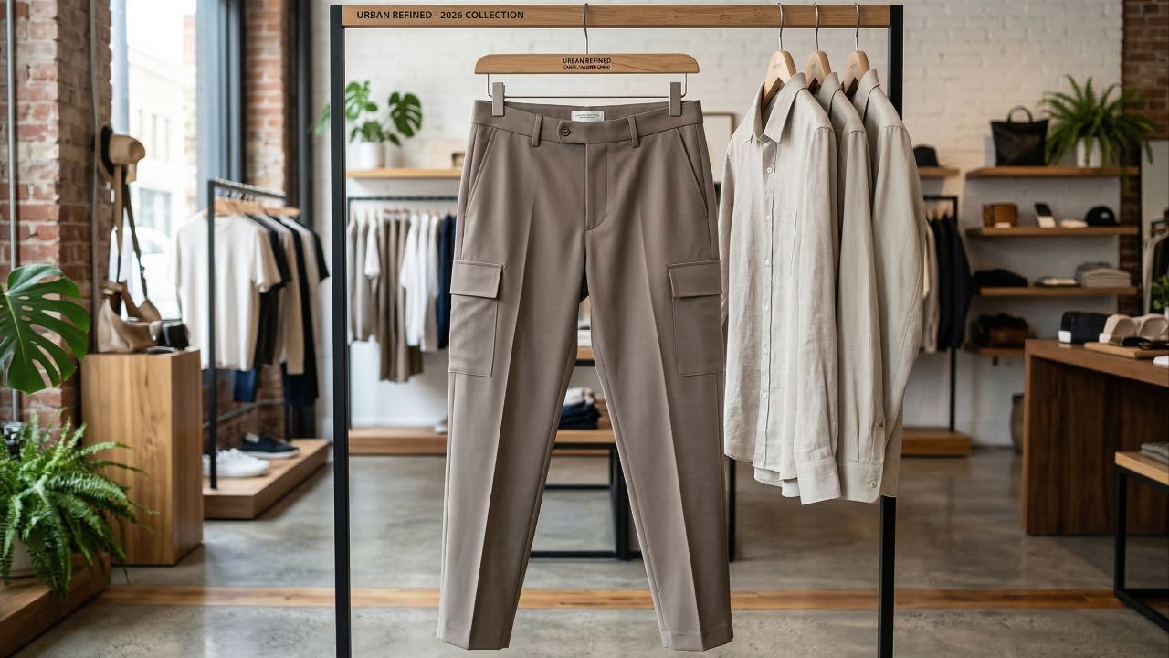 As calças cargo evoluíram do militarismo funcional para o refinamento da alfaiataria moderna.