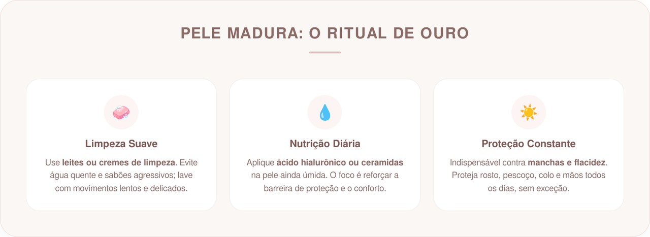 3 ingredientes caseiros infalíveis para hidratar a pele madura após os 50 anos