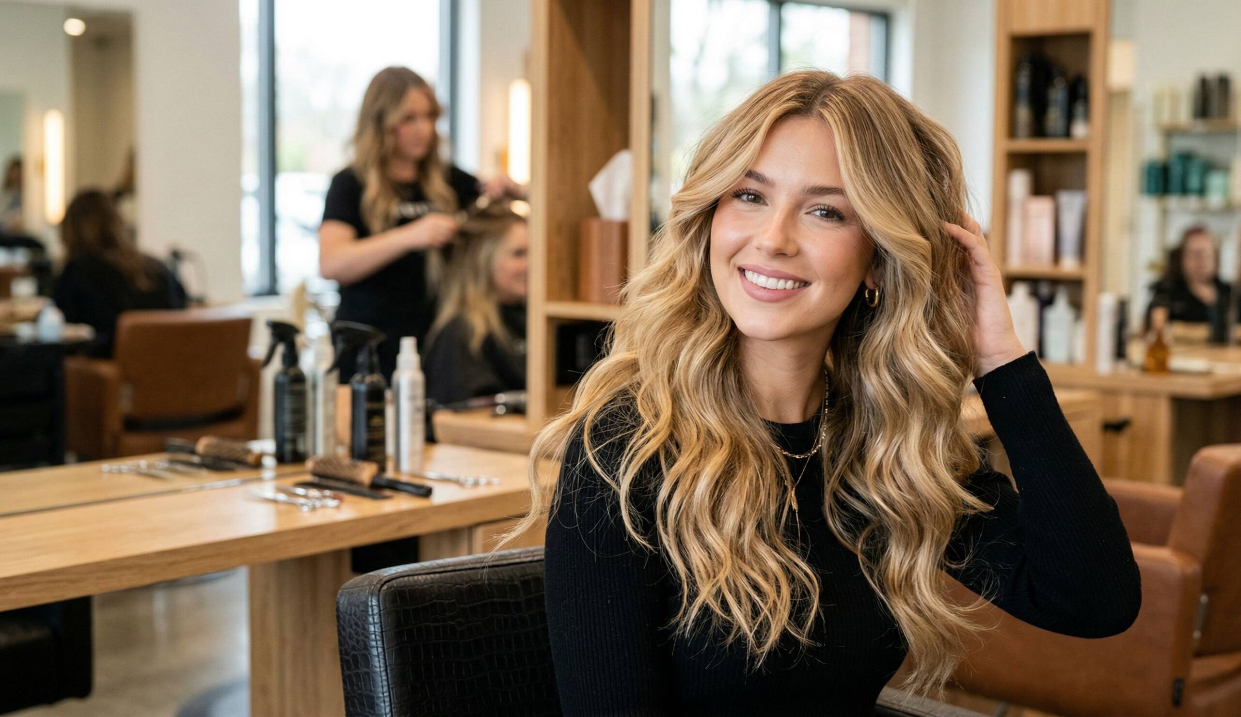 Coques e ondas volumosas valorizam o rosto com estilo e naturalidade.