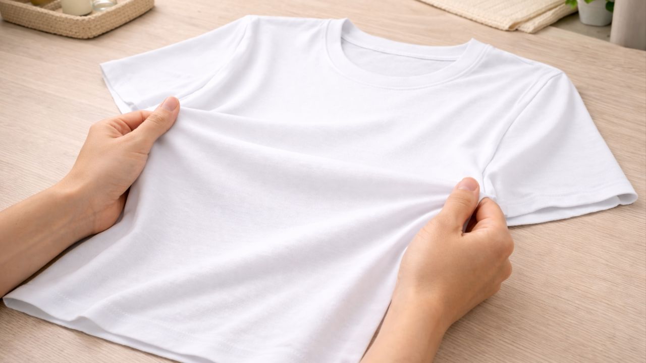 Escolha o tecido da camiseta conforme a ocasião para garantir o caimento e o conforto ideais.