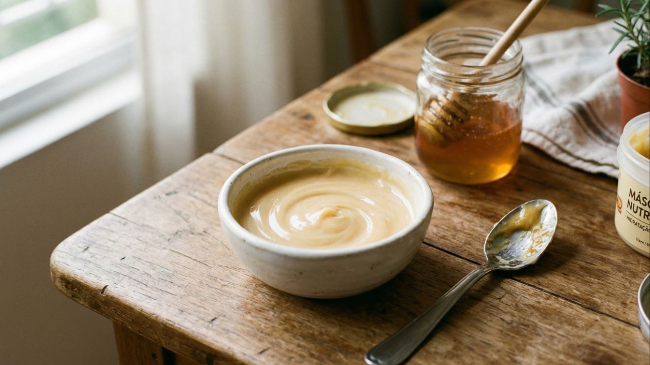 Misture o mel à máscara para dar brilho e maciez sem enrijecer os fios.