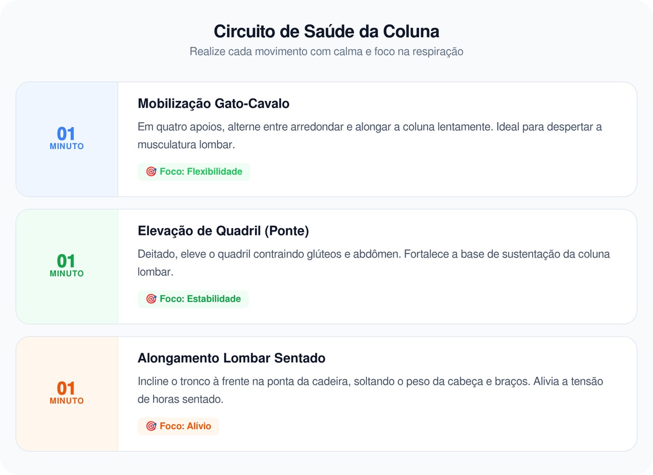 Como aliviar a sensação de corpo travado e fortalecer a lombar em apenas 3 minutos