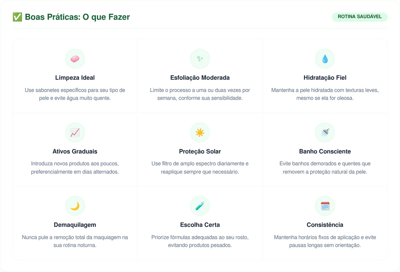 Veja 6 erros na rotina de skincare que muitas pessoas cometem e aprenda como evitá-los