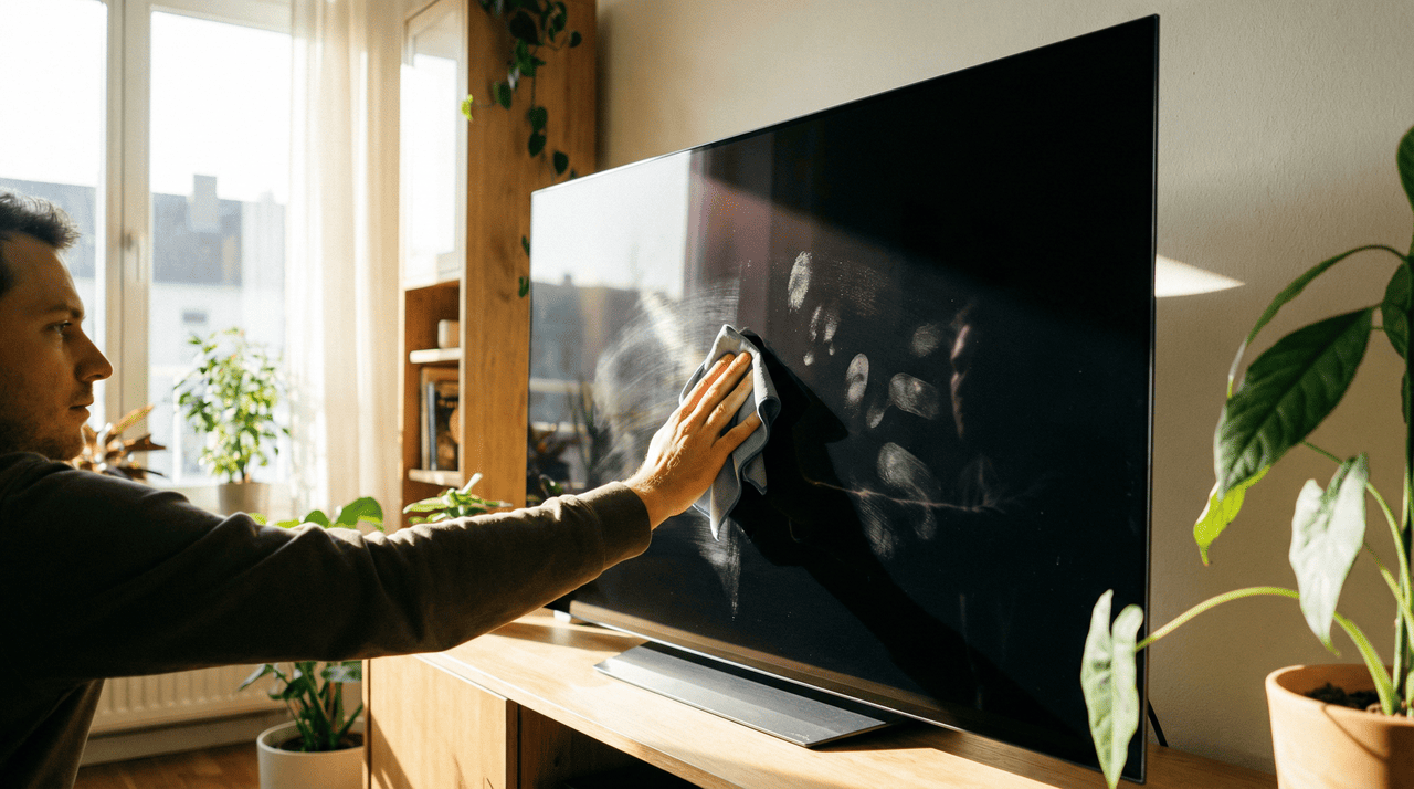 A escolha de um bom pano de microfibra de alta densidade é o diferencial para quem deseja um resultado profissional sem comprometer a face externa do seu monitor