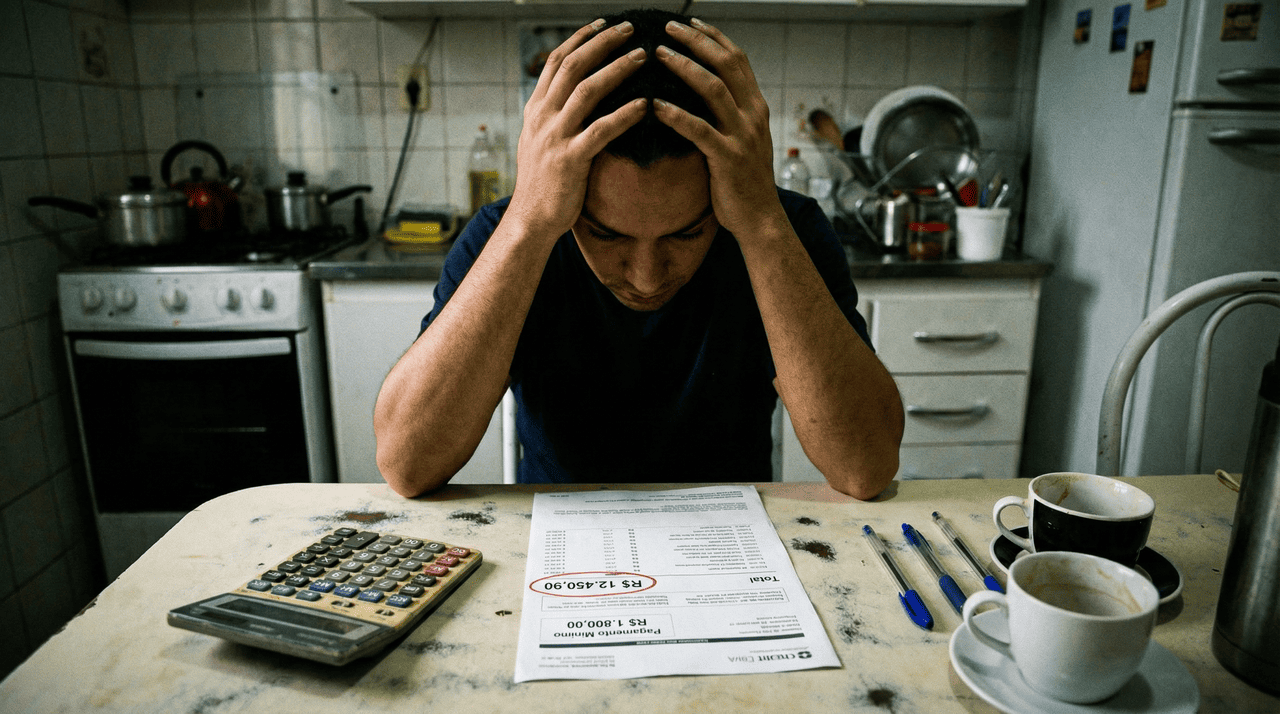 Quando um consumidor decide quitar apenas uma fração da sua conta, o saldo restante entra automaticamente em uma modalidade de crédito extremamente custosa para o bolso