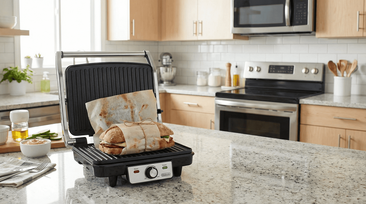 O método mais citado por quem deseja evitar sujeira é o uso de papel manteiga ou papel antiaderente envolvendo o sanduíche antes de fechá-lo na sanduicheira