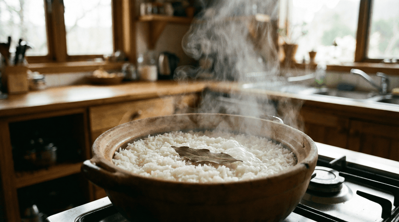 Substituir parte da água de cozimento por caldo de legumes caseiro é uma técnica clássica da culinária profissional que qualquer pessoa pode aplicar em casa