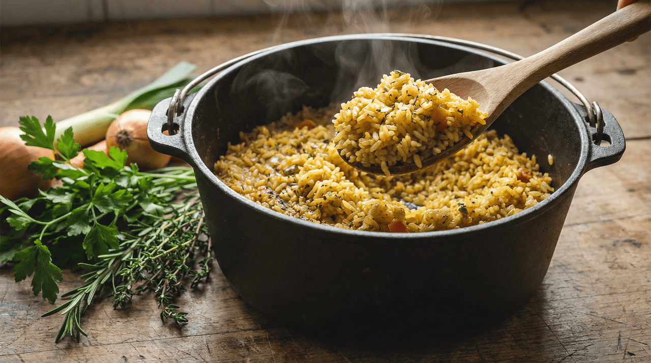 Substituir parte da água de cozimento por caldo de legumes caseiro é uma técnica clássica da culinária profissional que qualquer pessoa pode aplicar em casa