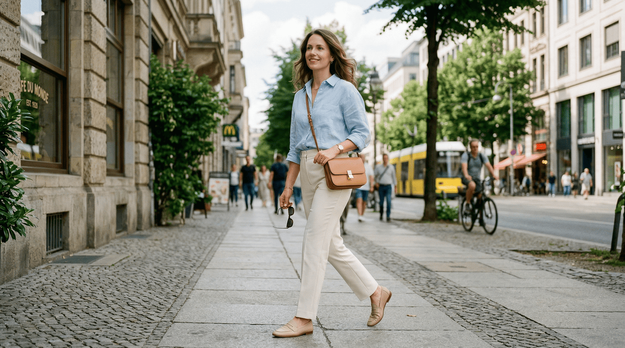 As cores em tons pastel ganham protagonismo nas camisas sociais femininas em 2026, com lavanda, azul bebê, butter yellow e rosa claro em versões lisas ou com listras discretas