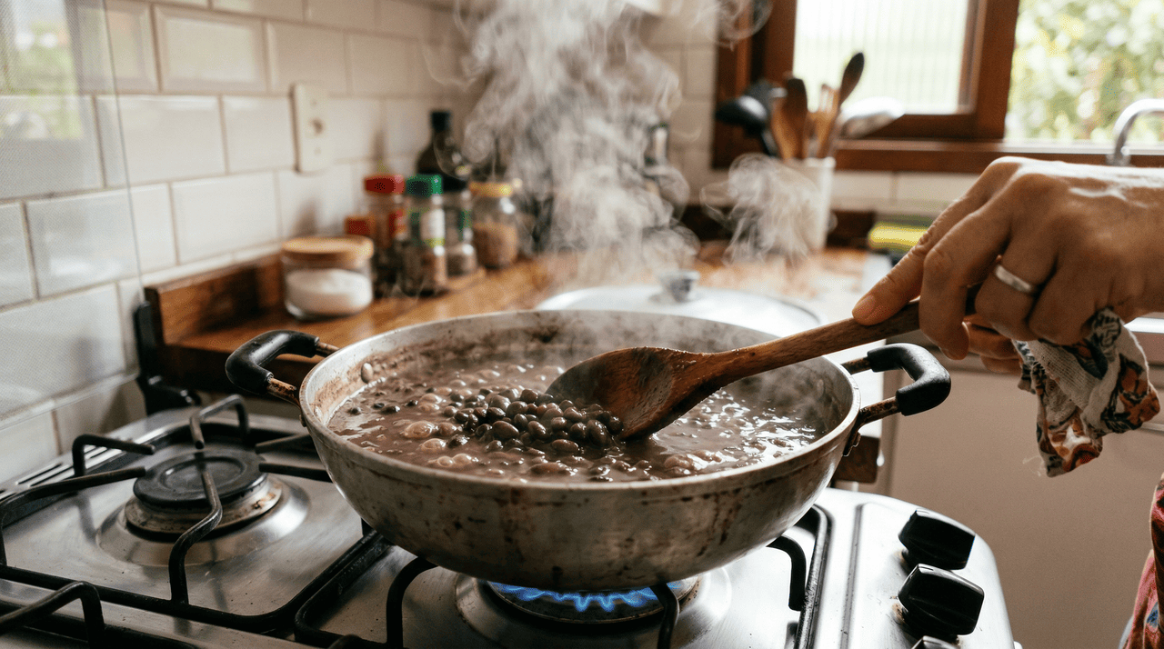 Deixar o feijão de molho é um processo chamado de remolho ou hidratação