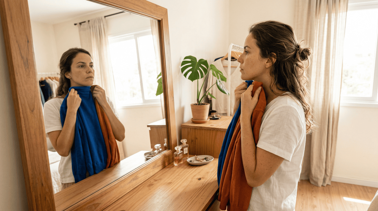 Antes de selecionar as cores de roupa que vão atuar como um “filtro natural”, é essencial entender se o seu subtom de pele é frio, quente ou neutro