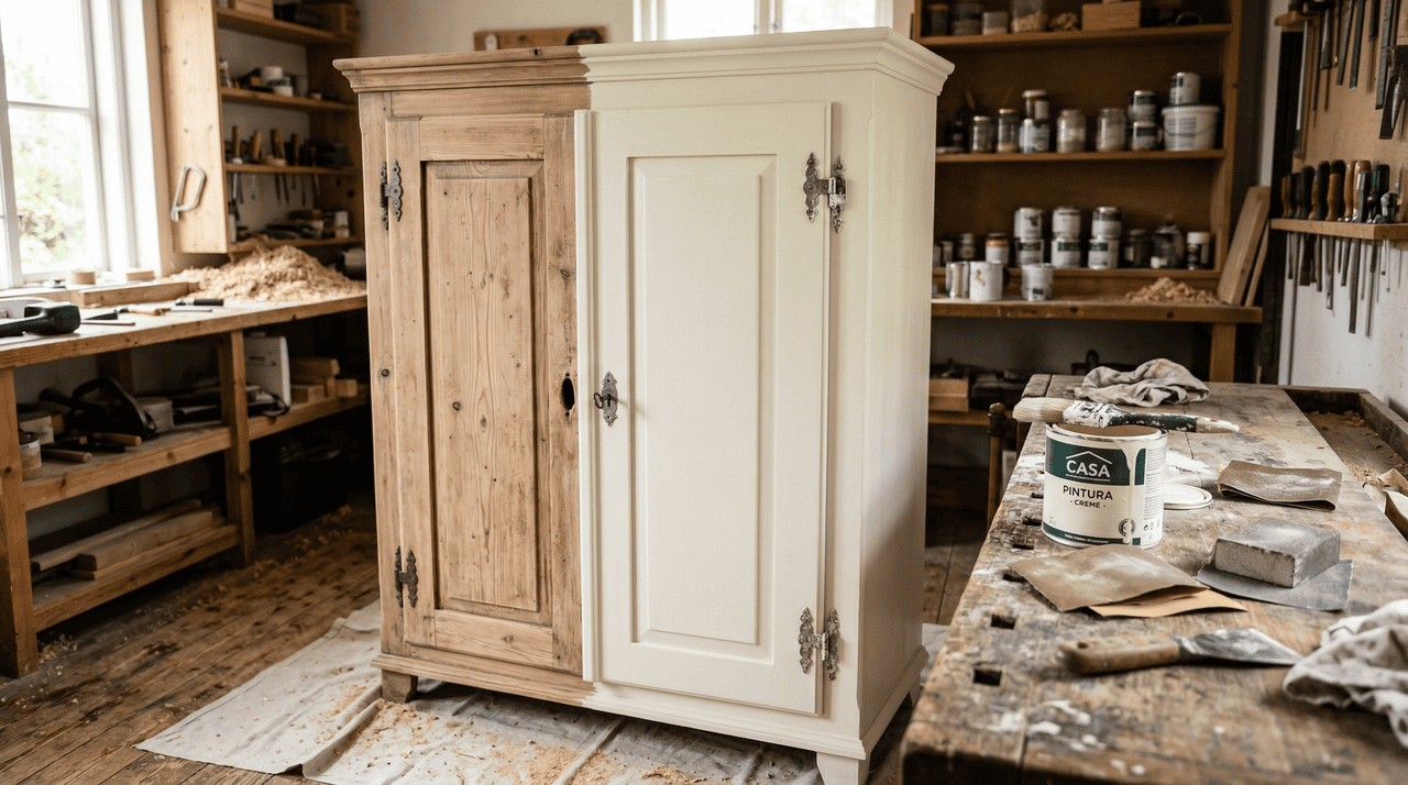 A reforma de um armário antigo oferece vantagens que vão além da estética