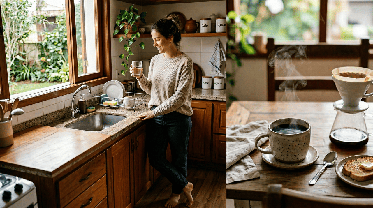 O corpo acorda em um estado de leve desidratação após várias horas de sono sem ingestão de líquidos, o que torna os tecidos internos mais sensíveis