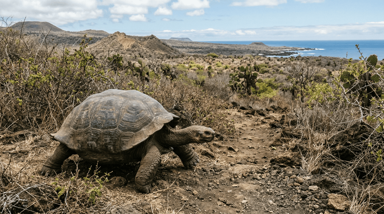 A espécie conhecida como Chelonoidis niger atua como uma verdadeira engenheira do ecossistema
