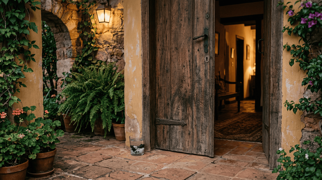 A entrada de uma residência funciona como um portal vibracional por onde passam diversas pessoas e fluxos de sentimentos variados ao longo de cada dia de trabalho