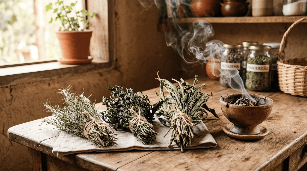 A defumação com alecrim é vista como uma forma simbólica de higienizar o ambiente não só no aspecto físico, mas também no campo espiritual