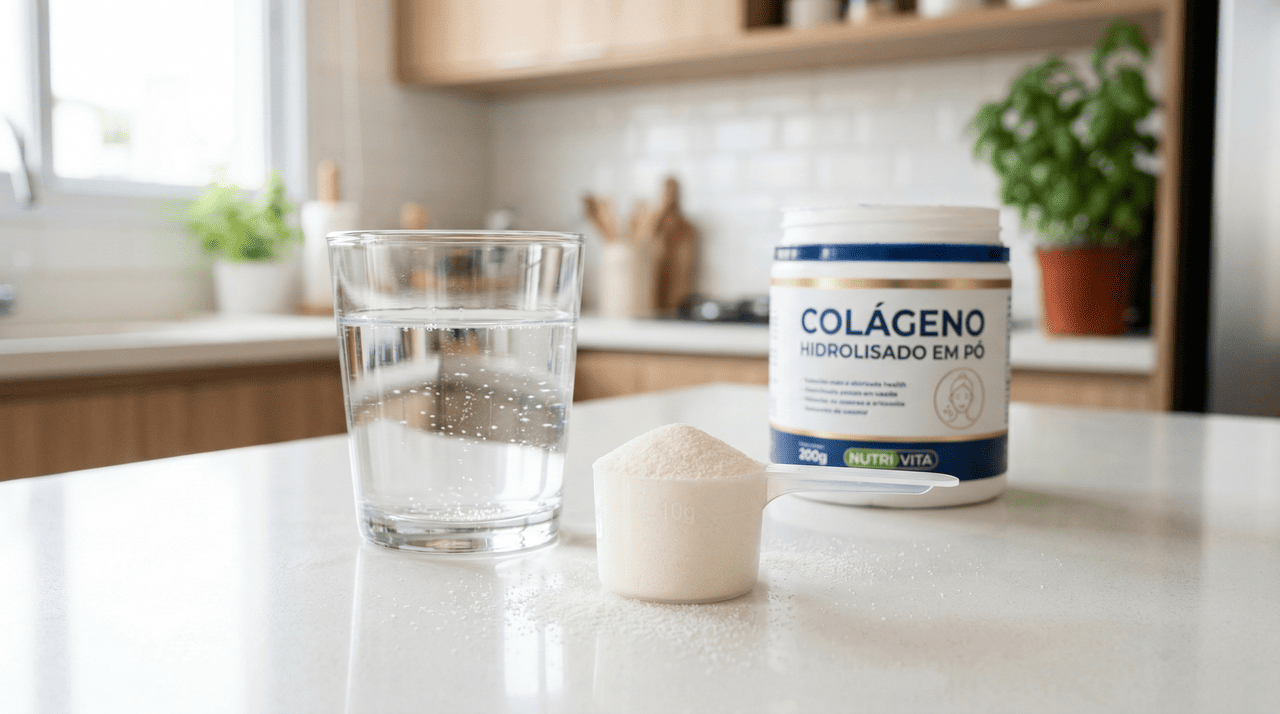 O colágeno é uma proteína estrutural essencial, presente na pele, nas articulações, nos tendões e em diversos tecidos do corpo