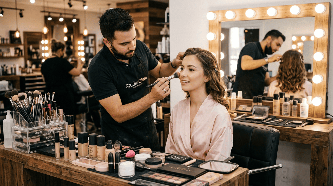 O valor cobrado por um maquiador profissional costuma refletir formação, portfólio, tipo de evento e até a estrutura de atendimento, como studio próprio ou serviço em domicílio