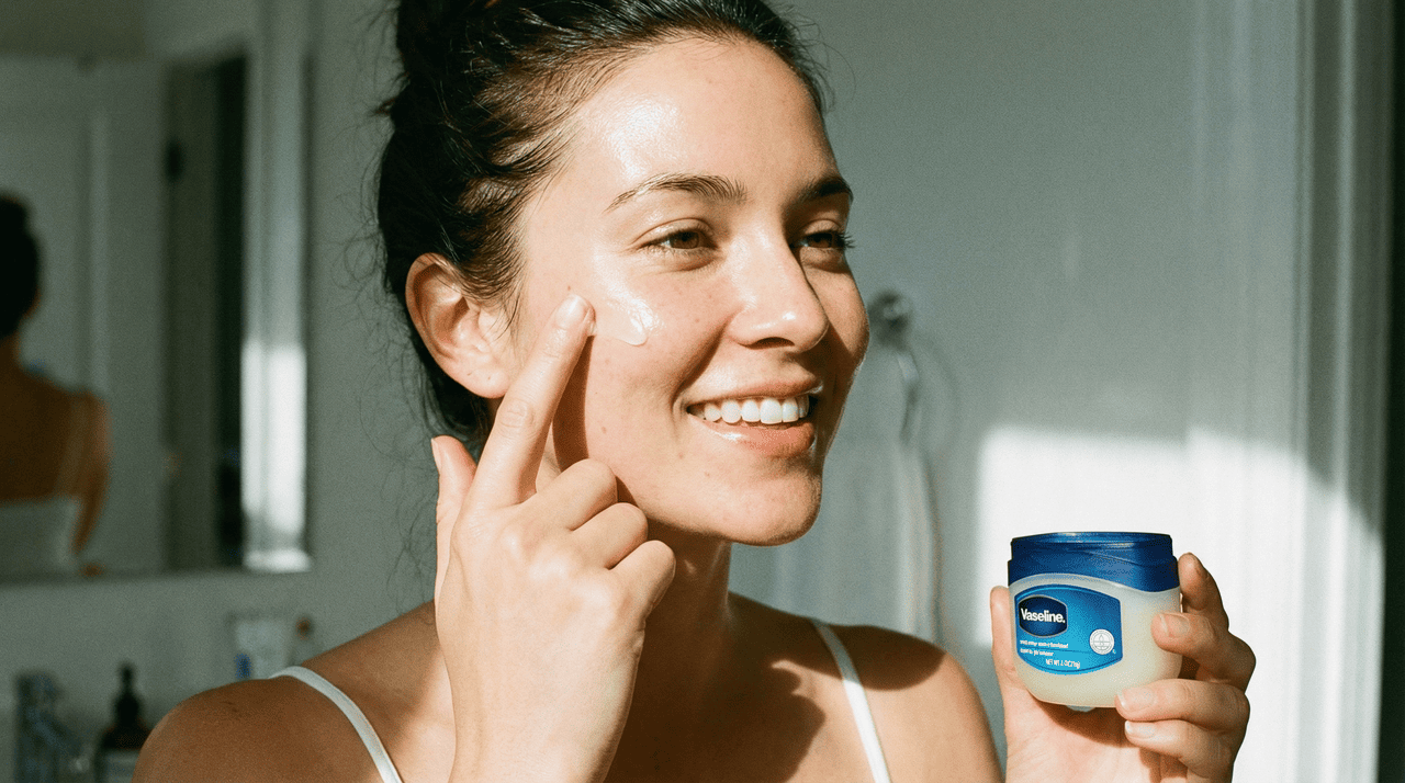 Outra aplicação surpreendente na maquiagem é usar a vaselina como base para sombra.