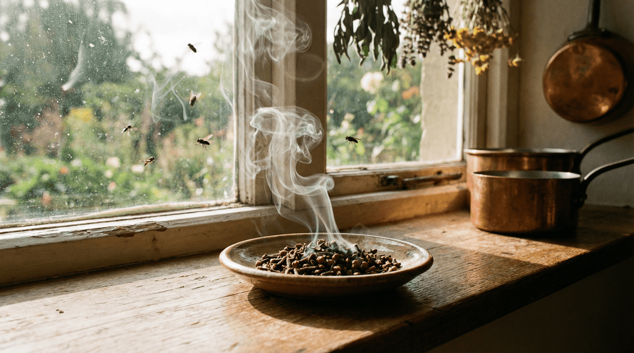 O aroma do cravo-da-índia tostado permanece ativo no ambiente por algumas horas, dependendo da ventilação do cômodo.