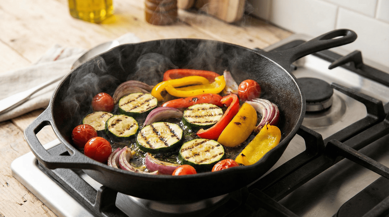 A gestão térmica é o primeiro passo para garantir que o alimento não perca sua estrutura interna e acabe liberando água em excesso durante o contato com a superfície quente