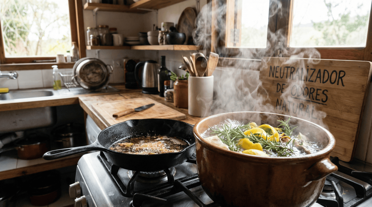 A ciência por trás da remoção de cheiros fortes envolve a quebra das cadeias de gordura que flutuam no vapor durante o preparo dos alimentos