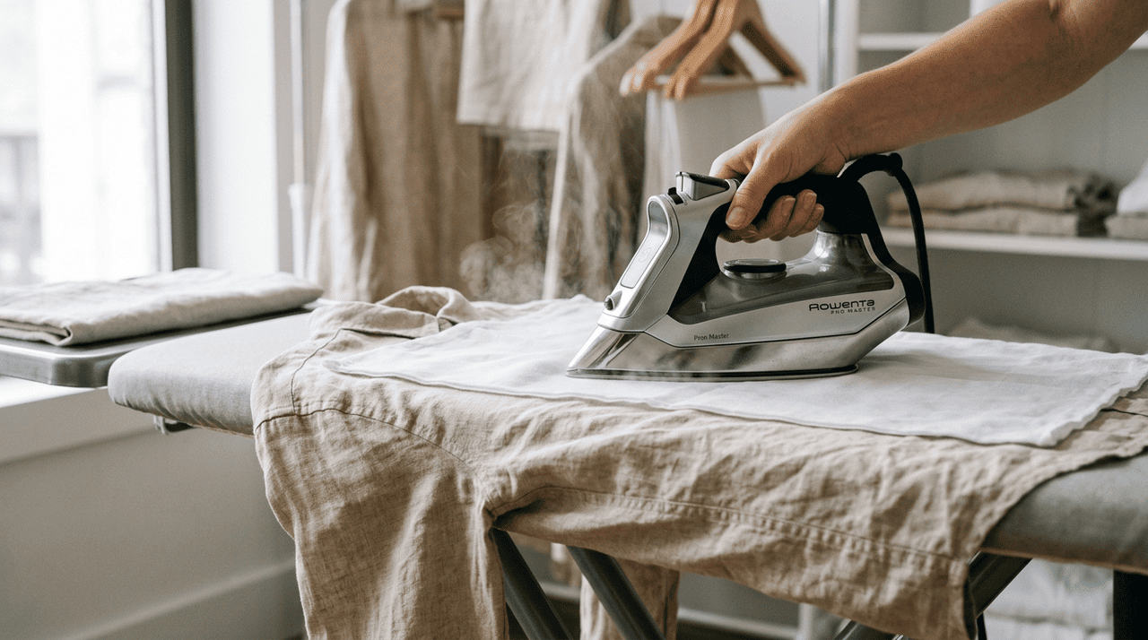 A regulagem precisa do calor é o primeiro passo para um resultado impecável em qualquer reforma de vestuário fino
