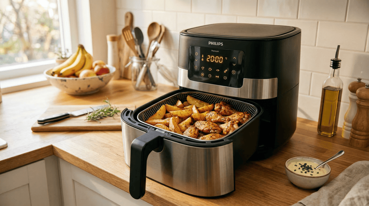 Além de fritar sem óleo, a airfryer assa, gratina, doura e até “torra” alimentos de forma rápida e uniforme