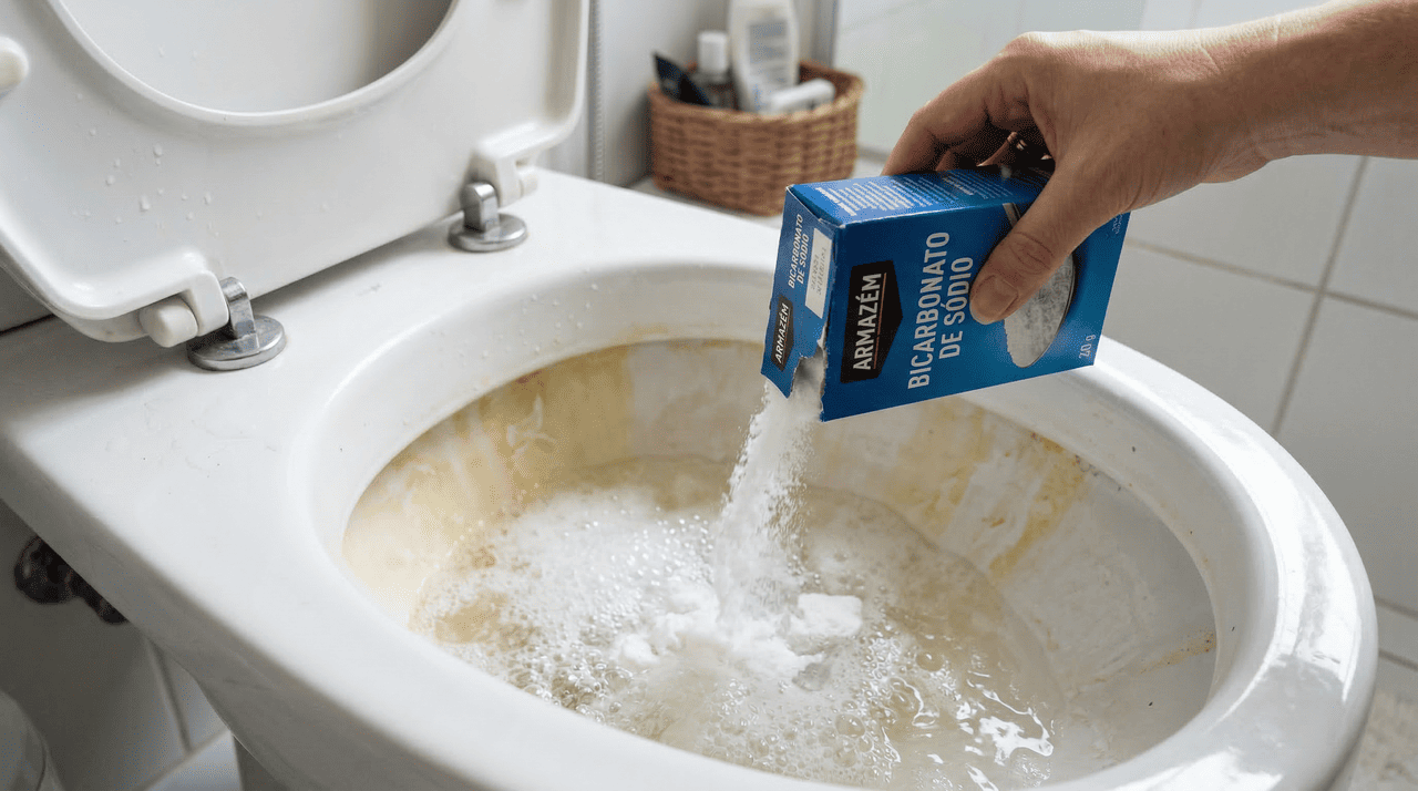 A combinação de ácido cítrico e bicarbonato de sódio cria uma reação efervescente que atua de duas formas simultâneas sobre as manchas.