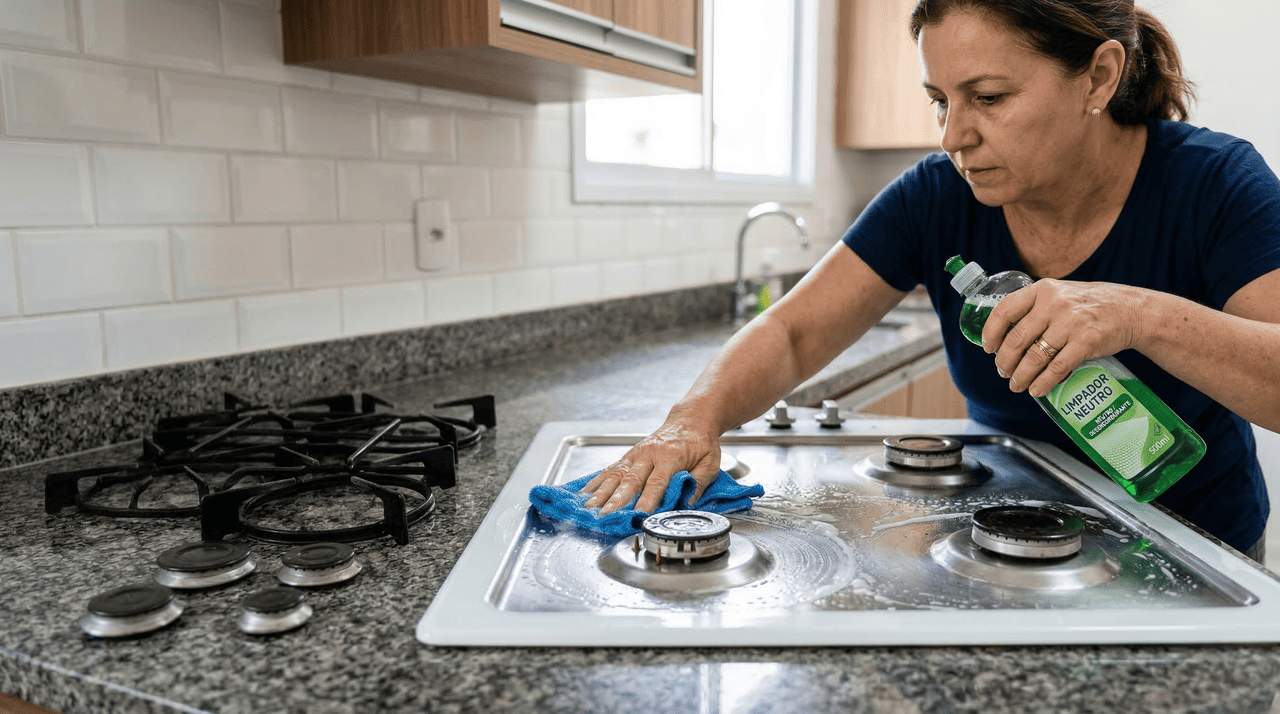 O equívoco mais recorrente é usar materiais e produtos abrasivos diretamente sobre a superfície, queimadores e grades