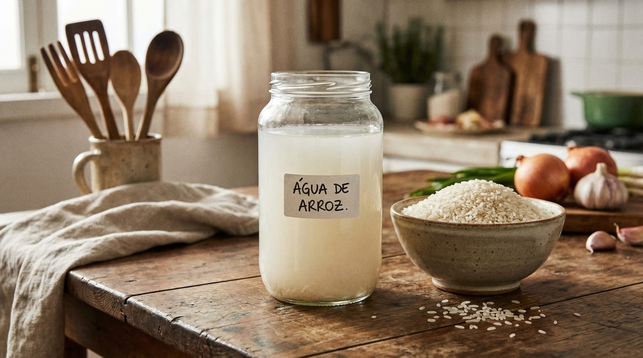 Entre os principais componentes da água de arroz está o inositol, substância apontada como aliada na recuperação da fibra danificada