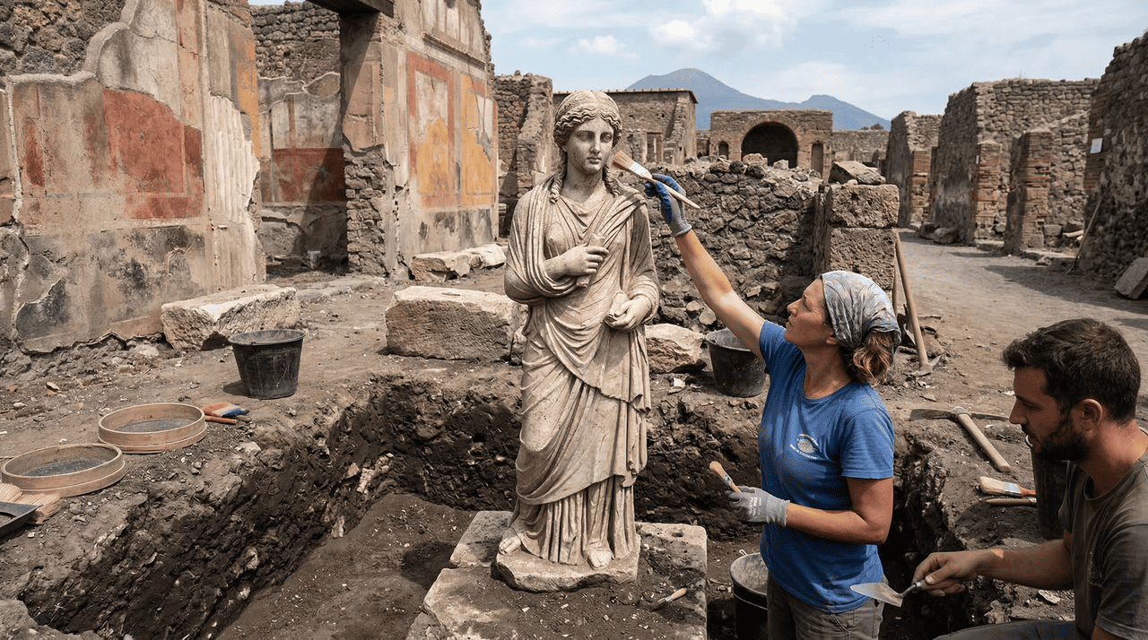 De acordo com a Smithsonian, a recentes escavações na necrópole próxima ao portão da cidade revelaram que a estética romana era profundamente ligada ao sagrado e ao místico.