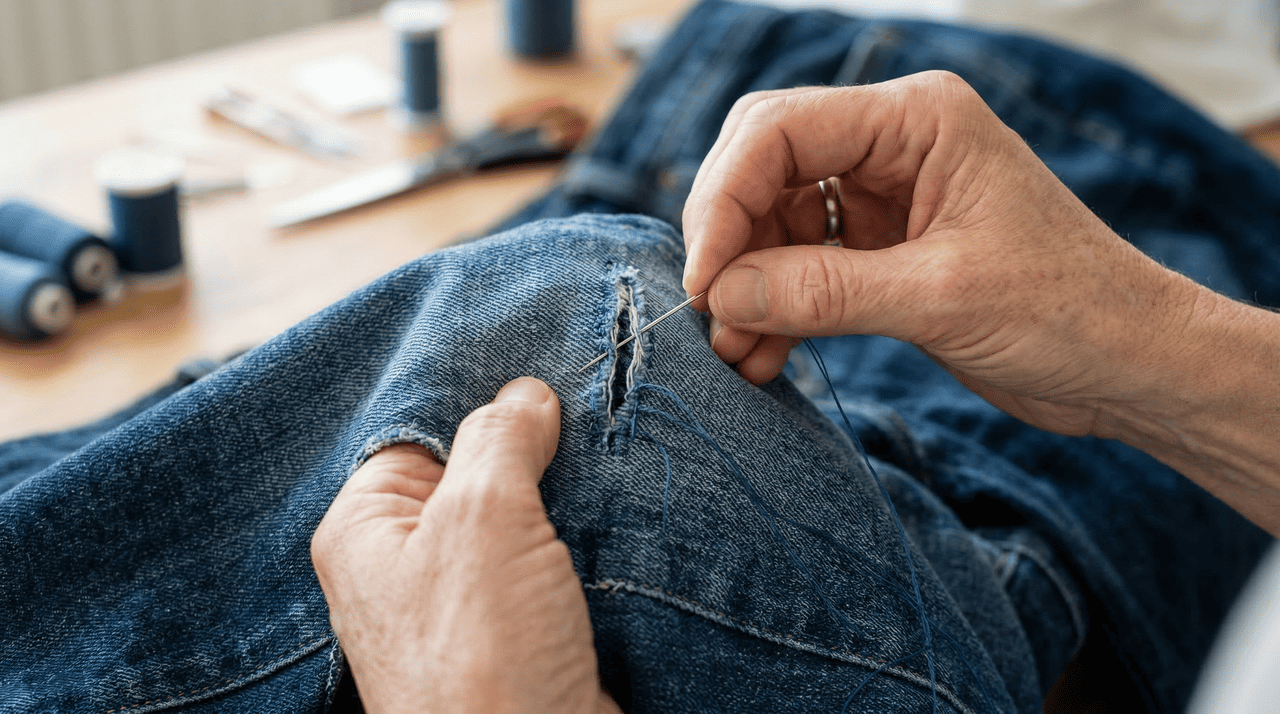 A aplicação começa com a preparação minuciosa do local danificado, onde a limpeza dos fios soltos e o alinhamento das bordas são passos fundamentais para o sucesso.