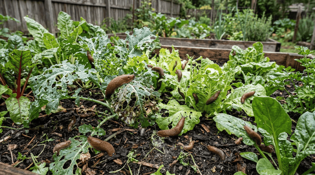 O fosfato de ferro é o princípio ativo mais recomendado para o controle de pragas moluscos em hortas e jardins domésticos.