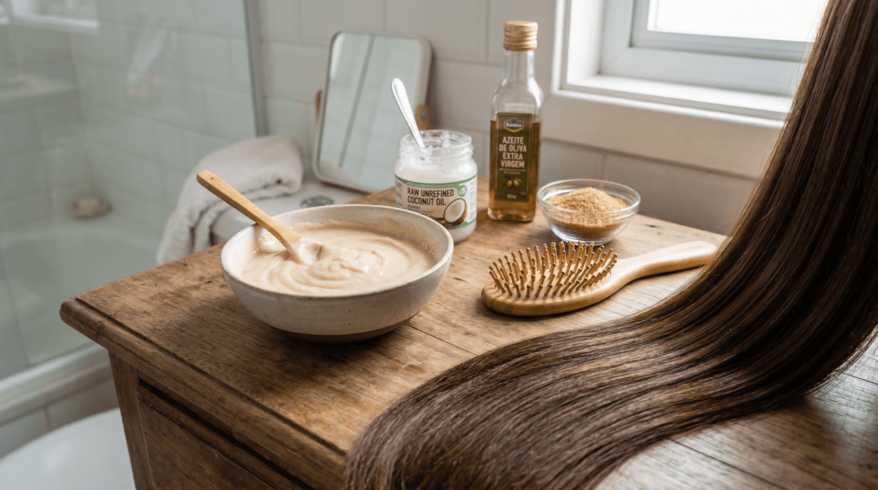O chamado botox capilar caseiro é um tratamento de hidratação e nutrição profunda, preparado a partir de itens comuns de mercado e farmácia.