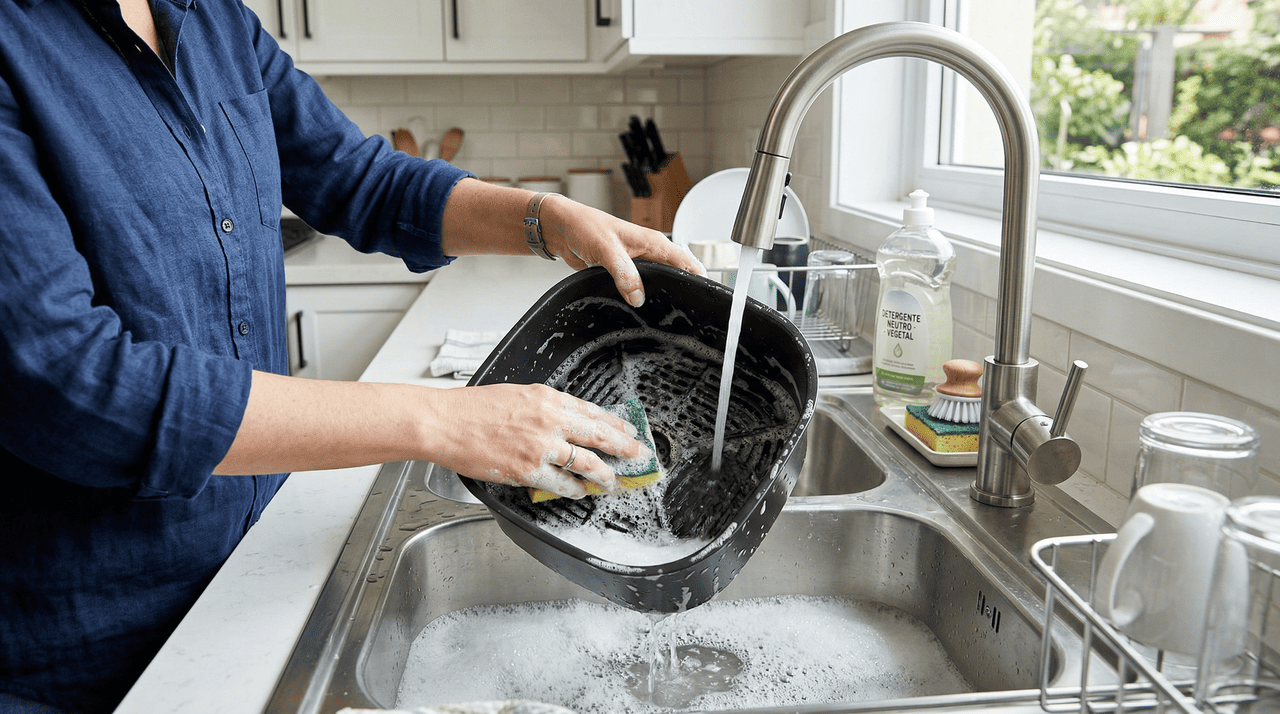 Para higienizar a parte interna sem risco de danos, comece sempre desligando o aparelho da tomada e aguardando o resfriamento completo