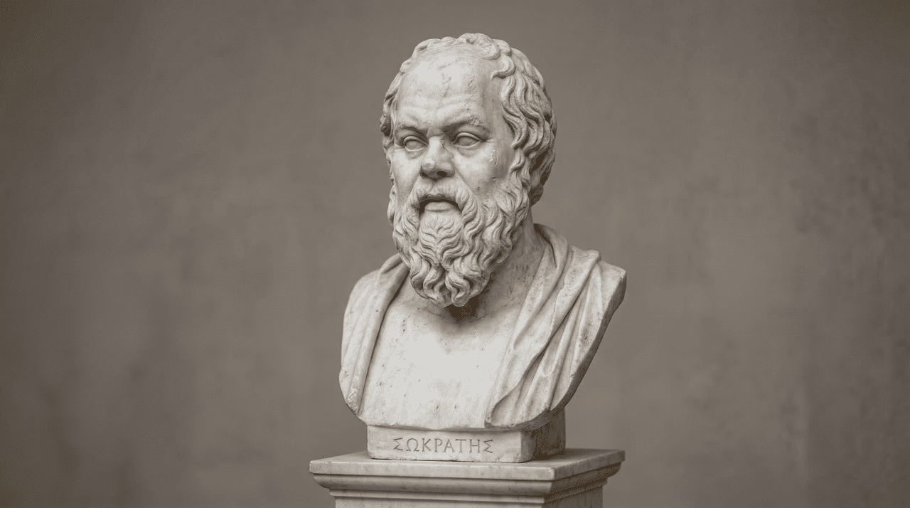 Sócrates grande filósofo da felicidade: "O segredo não é buscar mais, mas sim desfrutar menos."