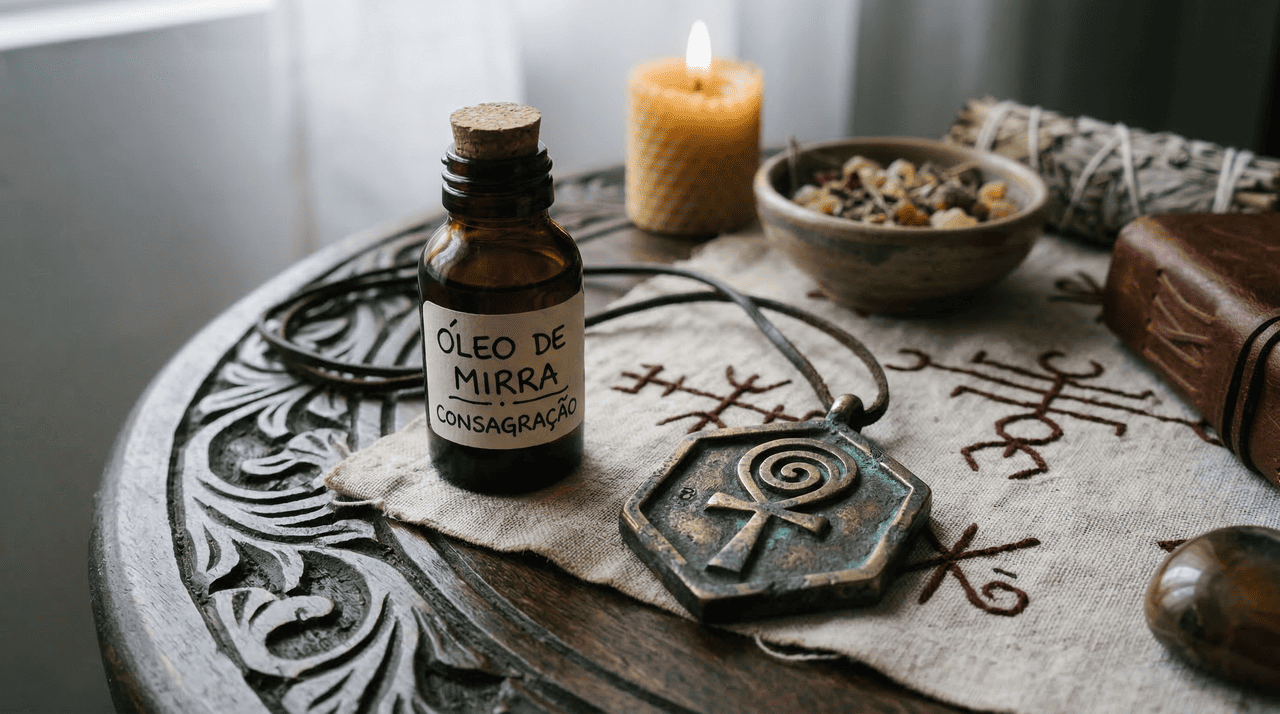 A mirra é reconhecida desde a antiguidade por suas propriedades de purificação e por ser um dos óleos mais puros utilizados em rituais de consagração e unção sagrada