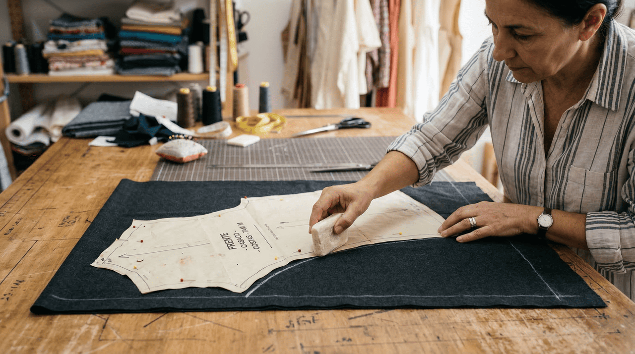 O uso de materiais alternativos na marcação de peças de vestuário permite um deslize muito mais suave sobre fibras naturais e sintéticas de diversas gramaturas