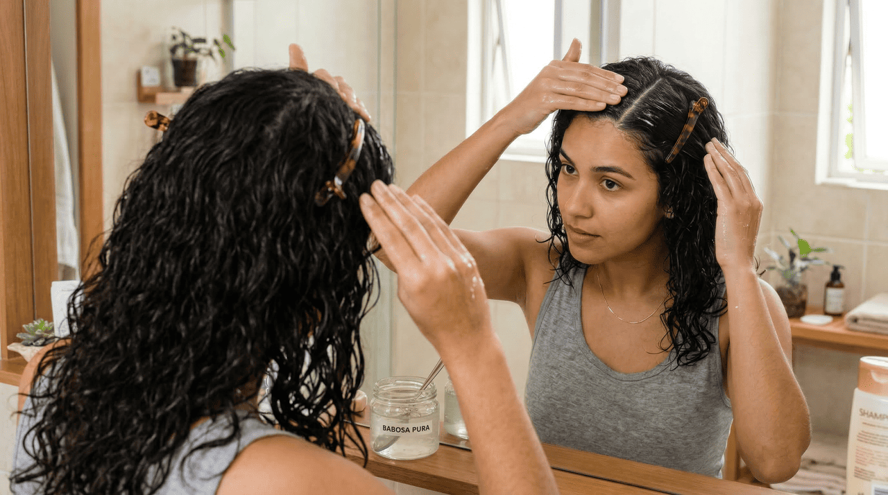O couro cabeludo oleoso é um dos que mais respondem bem ao uso da babosa